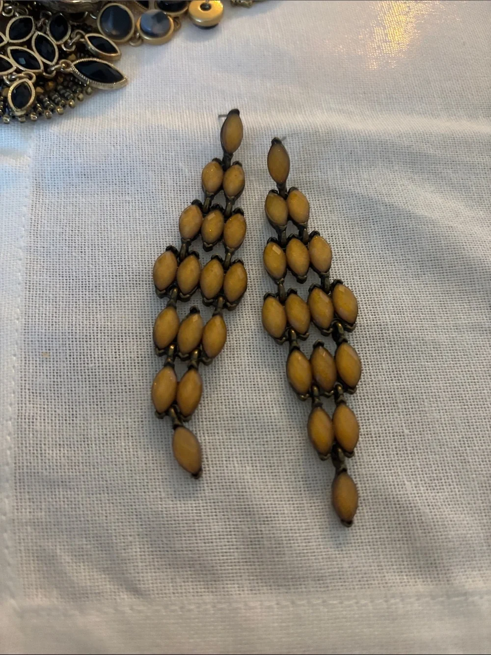 Yellow Marquise Cascade Drop Earrings - Women Jewelry